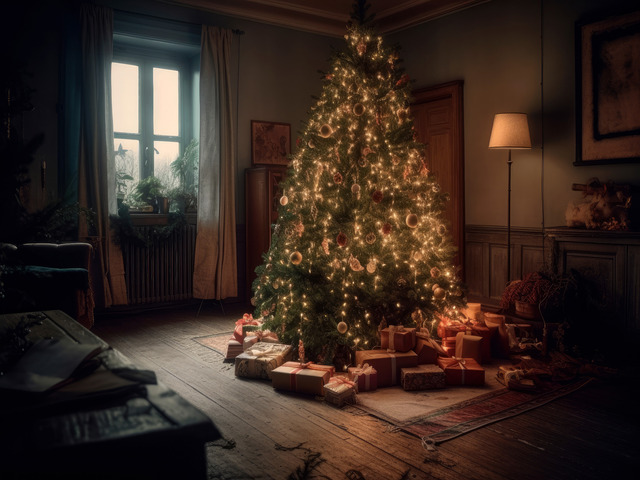 árbol de navidad natural