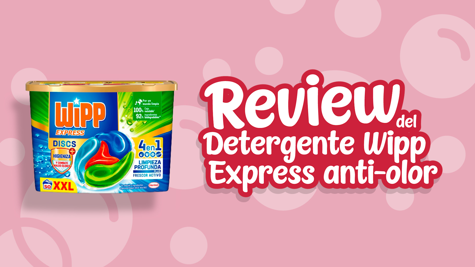 Opiniones del detergente Wipp Express en cápsulas anti olores - Review del detergente Wipp Express en cápsulas anti olores