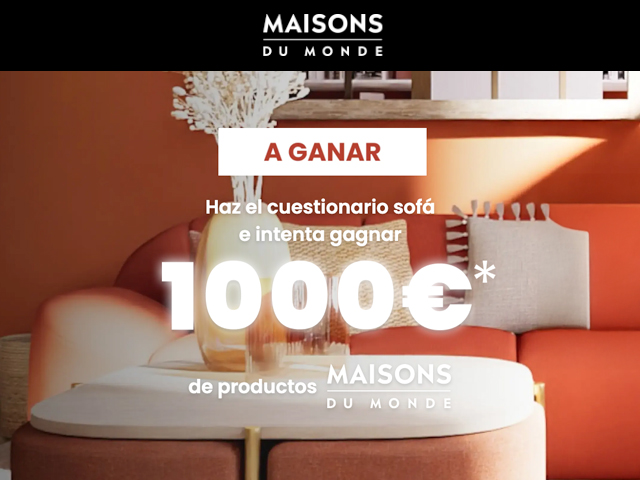 Maisons du Monde sortea 1.000 € 1 maisons du monde