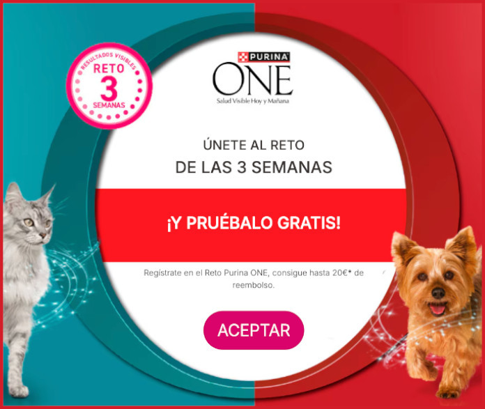 Consigue un Reembolso de hasta 20€ con Purina One 1 Purina 1