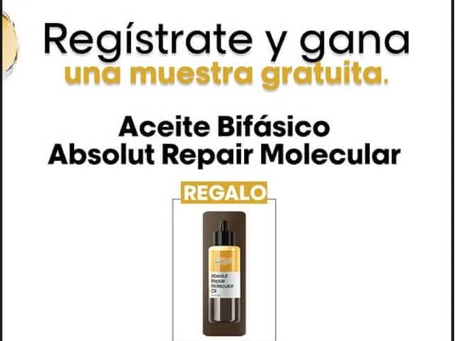 muestras gratis loreal absolu repair 1000 unidades sorteo 1