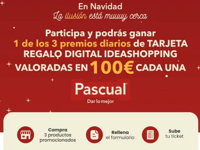 sorteo por compra pascual 3 premios diarios 100e 1
